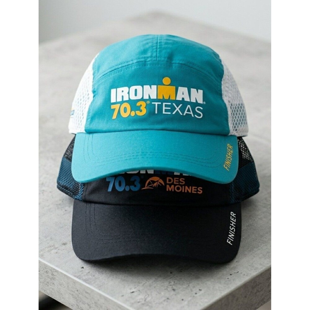 Bundle of 2 Boco Gear Ironman 70.3 Finisher Hat Texas & Des Moines